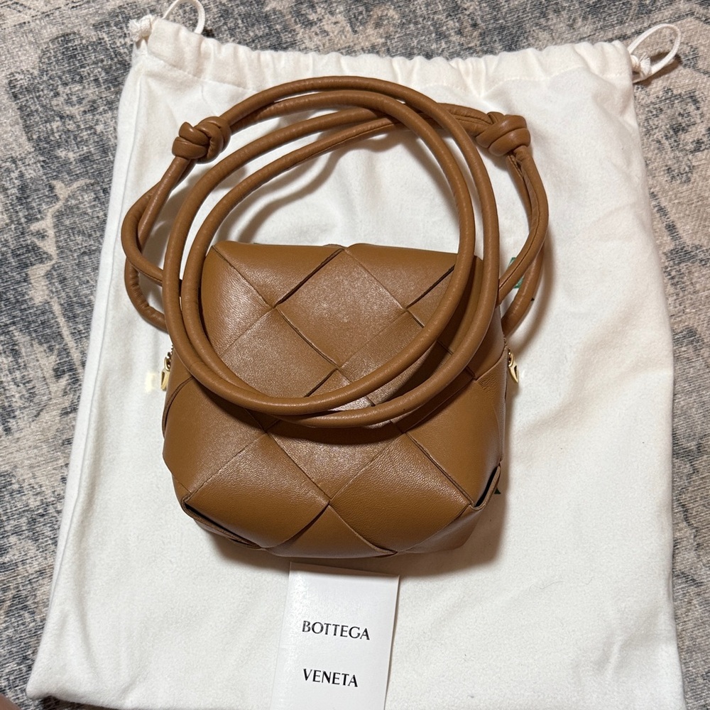 Bottega Veneta Brown Intrecciato Leather Crossbody